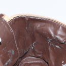 LOEWE Hand Bag Leather Beige Gold Auth 165106-19