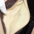 LOEWE Hand Bag Leather Beige Gold Auth 165106-22