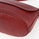 Coach Shoulder Bag Leather Red Gold Auth 165111-10