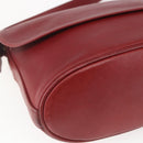 Coach Shoulder Bag Leather Red Gold Auth 165111-11