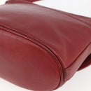 Coach Shoulder Bag Leather Red Gold Auth 165111-12