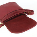 Coach Shoulder Bag Leather Red Gold Auth 165111-14