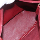 Coach Shoulder Bag Leather Red Gold Auth 165111-19