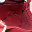 Coach Shoulder Bag Leather Red Gold Auth 165111-20