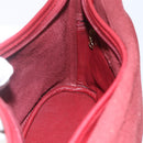 Coach Shoulder Bag Leather Red Gold Auth 165111-21