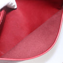 Coach Shoulder Bag Leather Red Gold Auth 165111-23