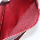 Coach Shoulder Bag Leather Red Gold Auth 165111-24