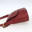 Coach Shoulder Bag Leather Red Gold Auth 165111-4