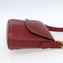 Coach Shoulder Bag Leather Red Gold Auth 165111-5