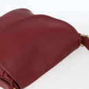 Coach Shoulder Bag Leather Red Gold Auth 165111-6