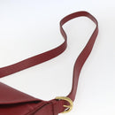 Coach Shoulder Bag Leather Red Gold Auth 165111-8