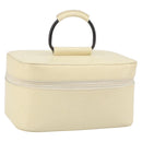 GUCCI Vanity Cosmetic Pouch Leather White 039 1705 0710 Auth 165112-1