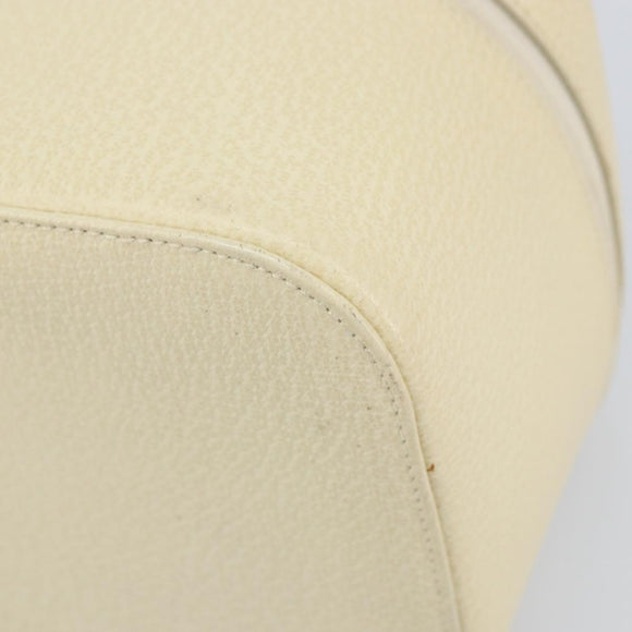 GUCCI Vanity Cosmetic Pouch Leather White 039 1705 0710 Auth 165112