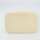 GUCCI Vanity Cosmetic Pouch Leather White 039 1705 0710 Auth 165112-9