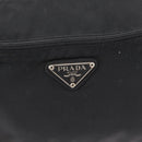 PRADA Shoulder Bag Nylon Black Silver Auth 165115-18