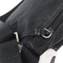 PRADA Schoudertas Nylon Zwart Zilver Auth 165115-9