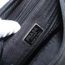 PRADA Shoulder Bag Nylon Black Silver Auth 165115-20