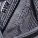 PRADA Schoudertas Nylon Zwart Zilver Auth 165115-10