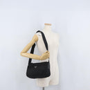 PRADA Shoulder Bag Nylon Black Silver Auth 165115-25