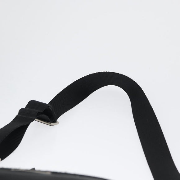 PRADA Schoudertas Nylon Zwart Zilver Auth 165115