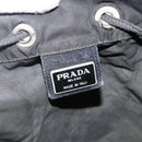 PRADA Purse Shoulder Bag Nylon Black Silver Auth 165116-18