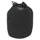 PRADA Purse Shoulder Bag Nylon Black Silver Auth 165116-13