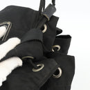 PRADA Purse Shoulder Bag Nylon Black Silver Auth 165116-6