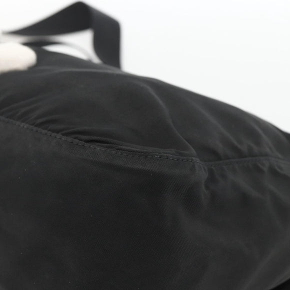 PRADA Shoulder Bag Nylon Black Silver Auth 165117