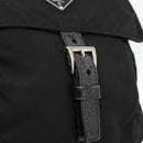 PRADA Shoulder Bag Nylon Black Silver Auth 165117-19