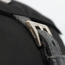 PRADA Shoulder Bag Nylon Black Silver Auth 165117-8