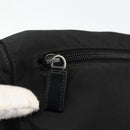 PRADA Shoulder Bag Nylon Black Silver Auth 165117-21