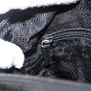 PRADA Shoulder Bag Nylon Black Silver Auth 165117-26