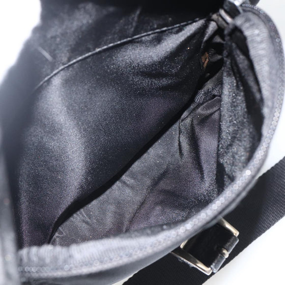 PRADA Shoulder Bag Nylon Black Silver Auth 165117