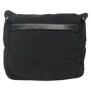 PRADA Shoulder Bag Nylon Black Silver Auth 165117-2