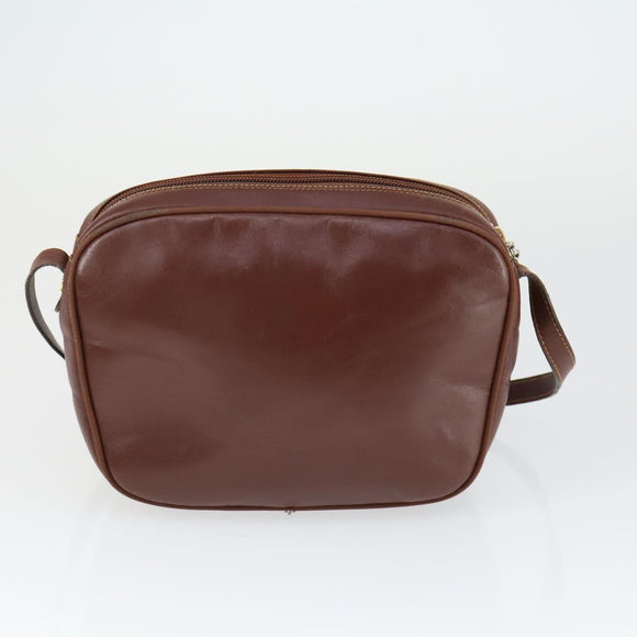 Salvatore Ferragamo Shoulder Bag Leather 3 Set Brown Black Auth 165121