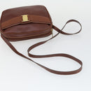 Salvatore Ferragamo Shoulder Bag Leather 3 Set Brown Black Auth 165121-12