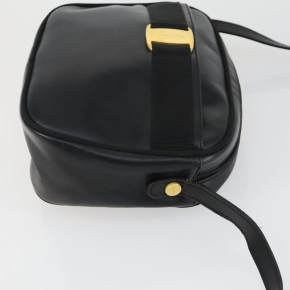 Salvatore Ferragamo Shoulder Bag Leather 3 Set Brown Black Auth 165121