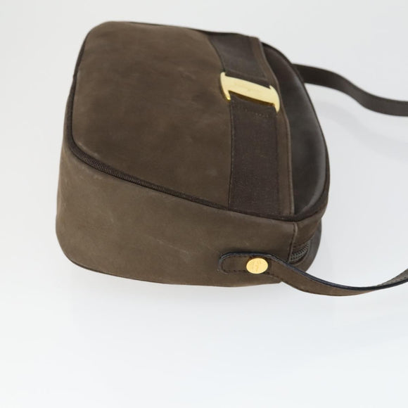 Salvatore Ferragamo Shoulder Bag Leather 3 Set Brown Black Auth 165121