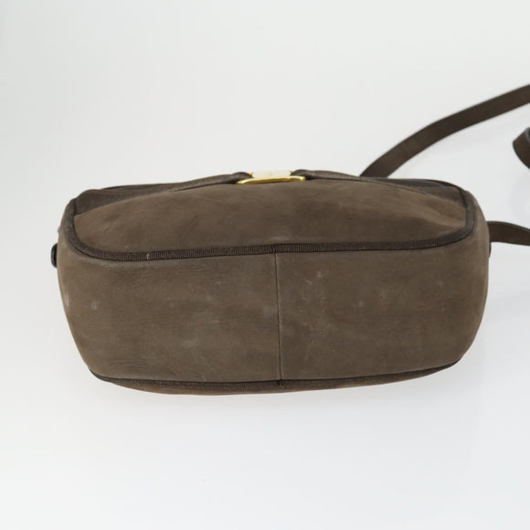 Salvatore Ferragamo Shoulder Bag Leather 3 Set Brown Black Auth 165121