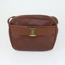 Salvatore Ferragamo Shoulder Bag Leather 3 Set Brown Black Auth 165121-9