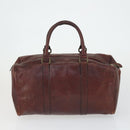FENDI Pecan Canvas Zucca Canvas Hand Bag Leather 3 Set Brown Black Auth 165122-10