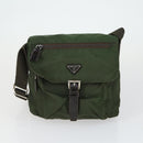 PRADA Shoulder Bag Nylon 3 Set Black Navy khaki Auth 165123-9