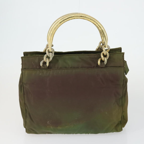 PRADA Shoulder Bag Nylon 3 Set Khaki Black Auth 165124