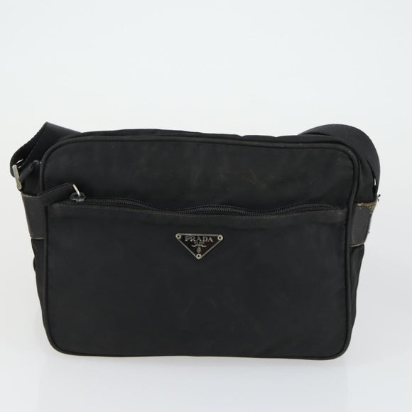 PRADA Shoulder Bag Nylon 3 Set Khaki Black Auth 165124
