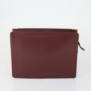 Christian Dior Valentino Dunhill Cartier Bag Leather 4 Set Bordeaux Auth 165125-3