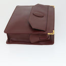 Christian Dior Valentino Dunhill Cartier Bag Leather 4 Set Bordeaux Auth 165125-4