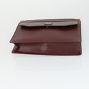 Christian Dior Valentino Dunhill Cartier Bag Leather 4 Set Bordeaux Auth 165125-6