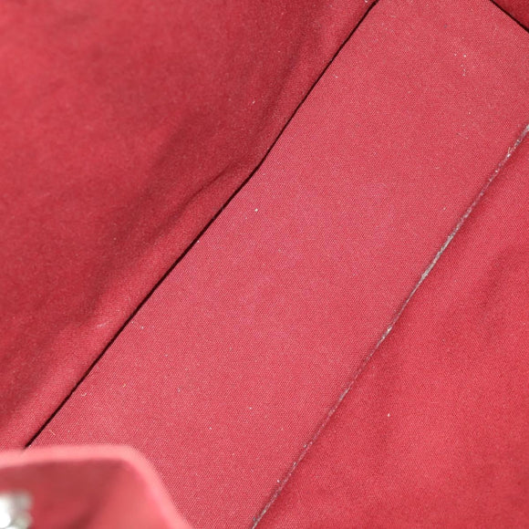 HERMES Fourre Tout Hand Bag Canvas 3 Set Gray Black Red Auth 165128