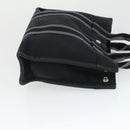 HERMES Fourre Tout Hand Bag Canvas 3 Set Gray Black Red Auth 165128-18