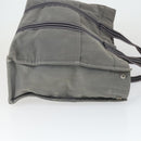 HERMES Fourre Tout Hand Bag Canvas 3 Set Gray Black Red Auth 165128-4